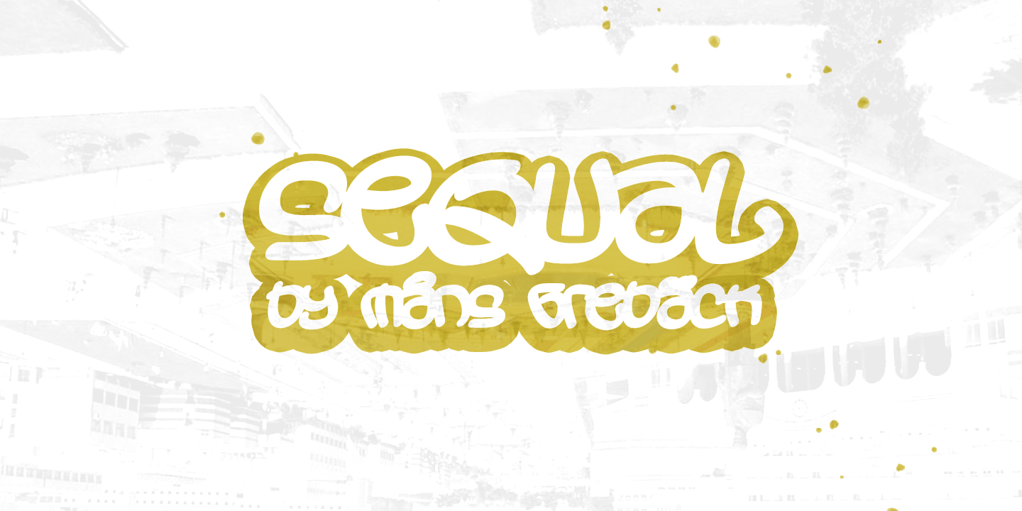 Beispiel einer Sequal Regular-Schriftart